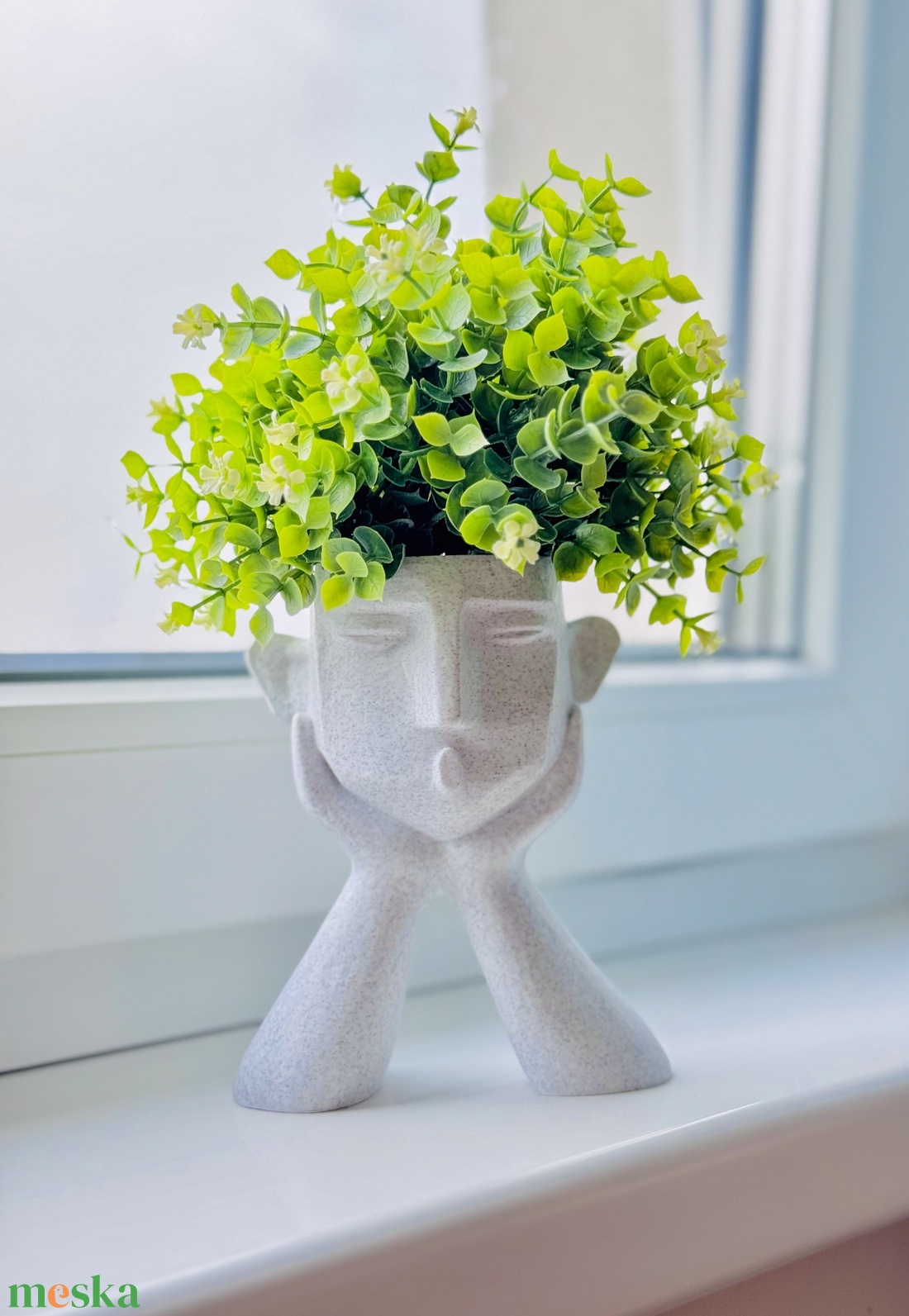 Minimalista arcú kaspó szobanövényekhez - otthon & életmód - dekoráció - virágdísz és tartó - cserép & kaspó - Meska.hu