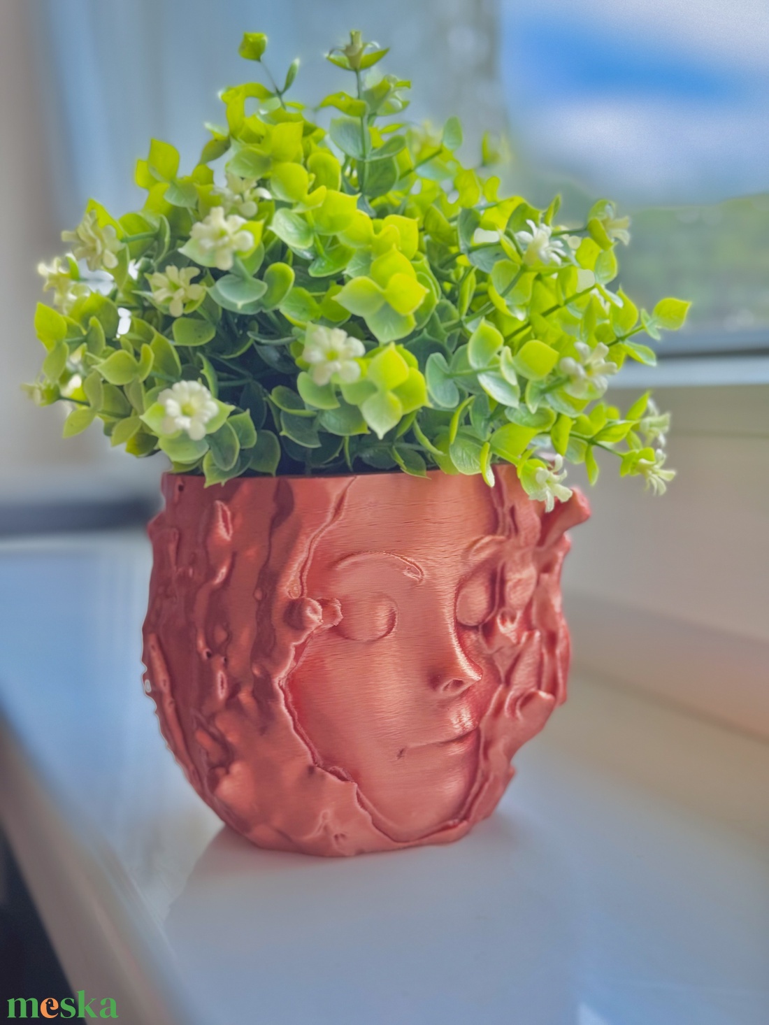 Női arc ültető kaspó - otthon & életmód - dekoráció - virágdísz és tartó - cserép & kaspó - Meska.hu