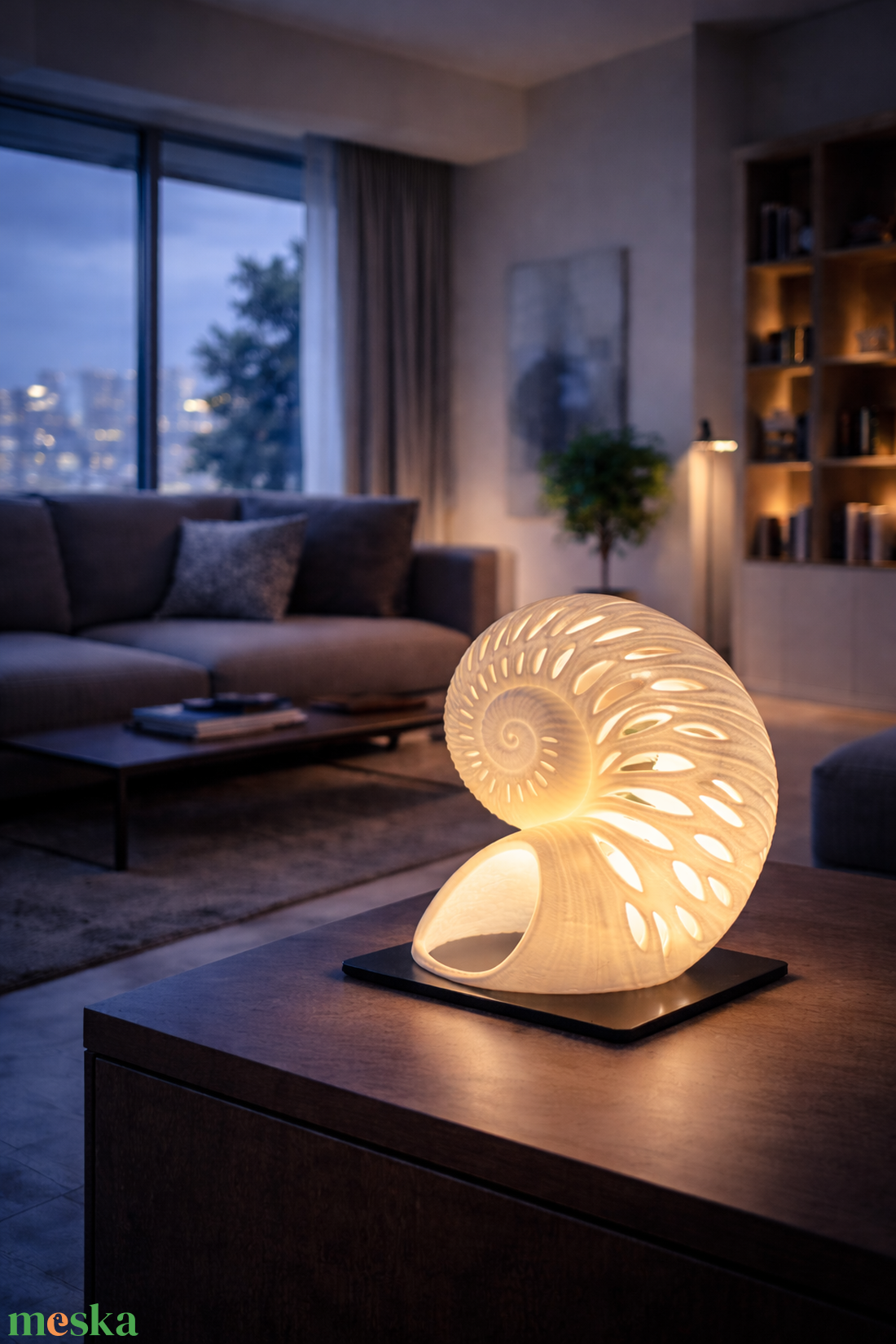 Spirál csigaház mécsestartó � varázslatos hangulatfény - otthon & életmód - lámpa - hangulatlámpa - Meska.hu