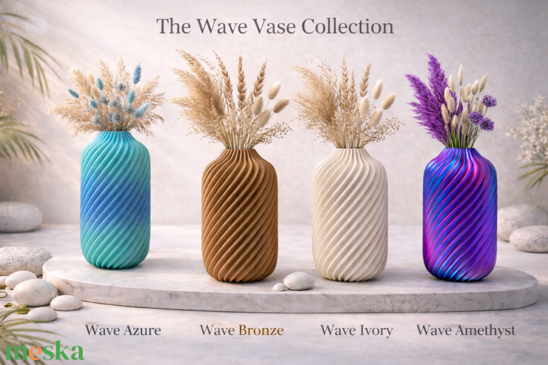 Modern spirál mintás design váza � minimalista lakásdekor - otthon & életmód - virágdekoráció - virágtartó - váza - Meska.hu