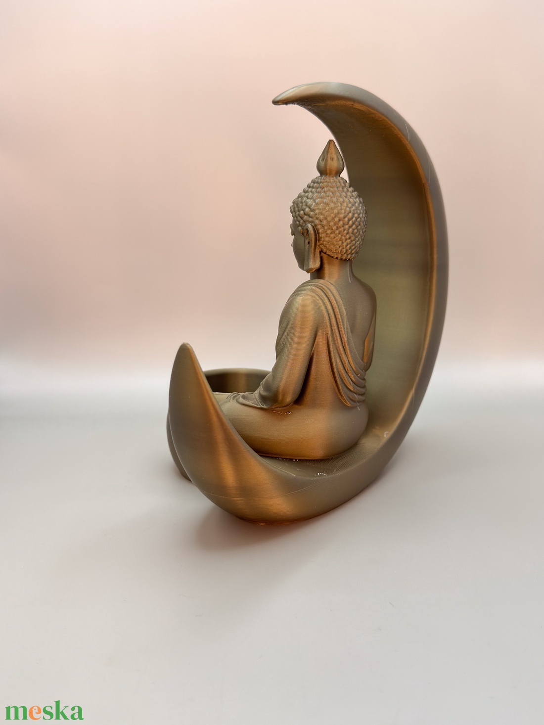 Meditáló Buddha hold mécsestartó � zen hangulat dekoráció - otthon & életmód - dekoráció - spiritualitás - füstölő és füstölőtartó - Meska.hu