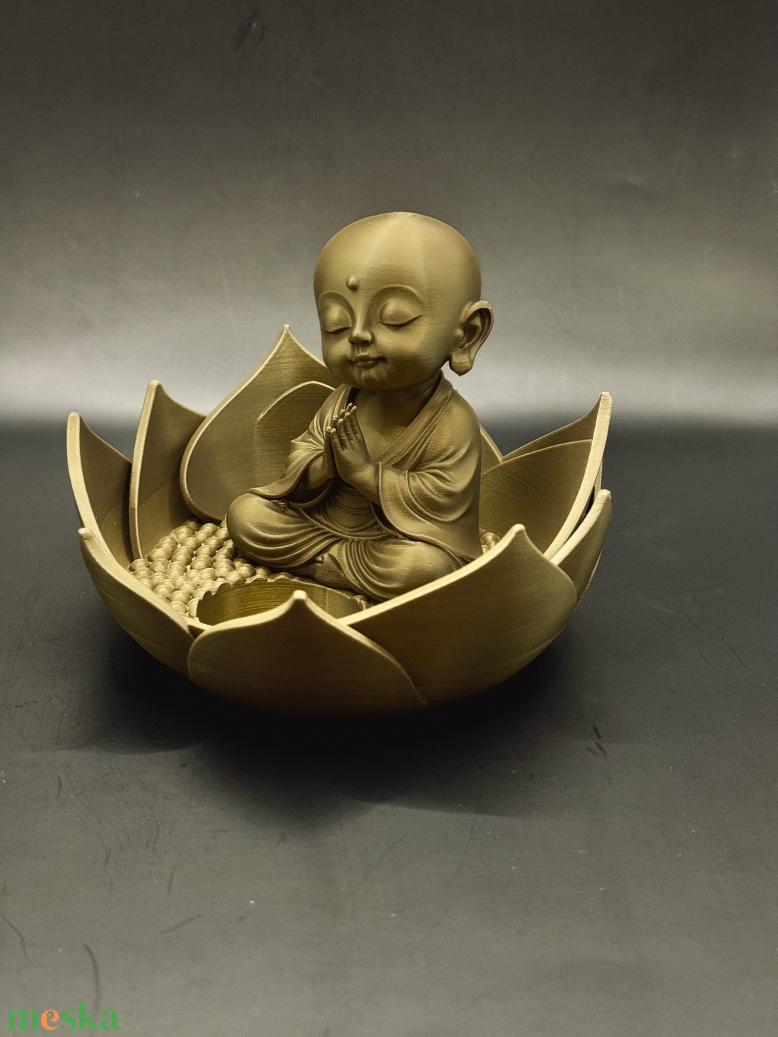 Zen Buddha  füstölőtartó LED mécses hellyel � meditációs dekor - otthon & életmód - gyertya, illat, aroma - mécses és mécsestartó - Meska.hu