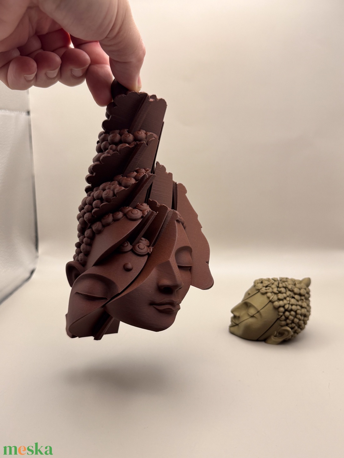 Csavarható Buddha fej � nyugtató fidget szobor, wood PLA (rosewood hatás) - otthon & életmód - dekoráció - dekoratív figurák és szobrok - Meska.hu