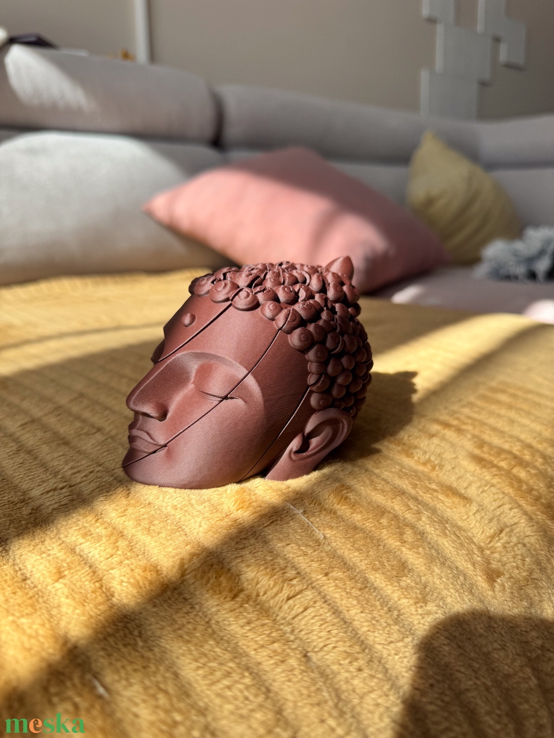 Csavarható Buddha fej � nyugtató fidget szobor, wood PLA (rosewood hatás) - otthon & életmód - dekoráció - dekoratív figurák és szobrok - Meska.hu