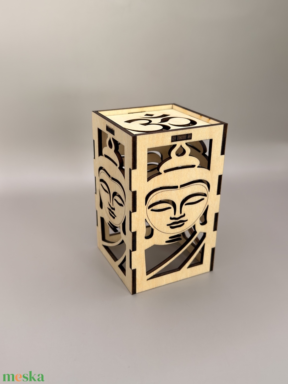Buddha Zen fa mécsestartó � Lézervágott dekoráció - otthon & életmód - gyertya, illat, aroma - mécses és mécsestartó - Meska.hu