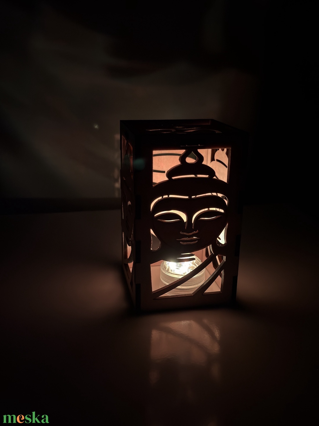 Buddha Zen fa mécsestartó � Lézervágott dekoráció - otthon & életmód - gyertya, illat, aroma - mécses és mécsestartó - Meska.hu