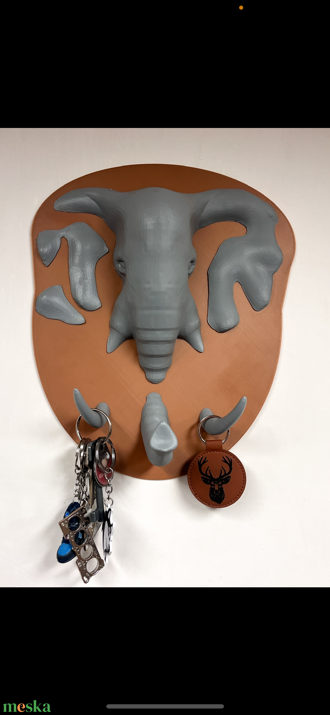 Elefánt fali kulcstartó - otthon & életmód - dekoráció - fali és függő dekoráció - fali kulcstartó - Meska.hu