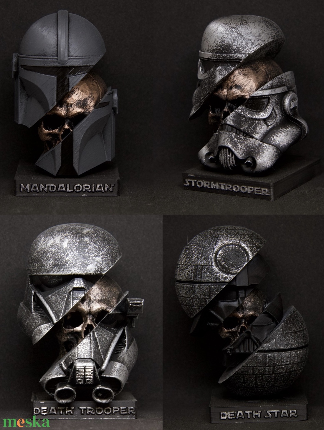 Star Wars szobrok Death Star, Death Trooper, Mandalorian és Stormtrooper - kellékek & szerszámok - dekorációs kellékek - figurák - Meska.hu