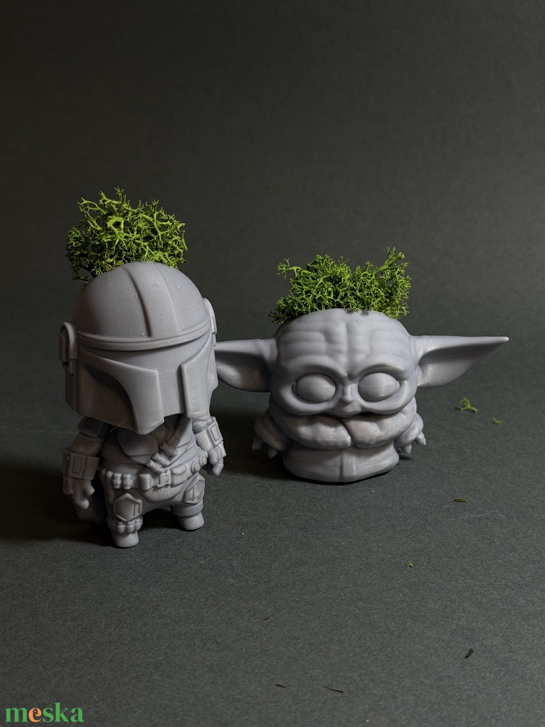 Star Wars Mandalorian és Yoda kaspó csomag (2db) - otthon & életmód - virágdekoráció - virágtartó - kaspó - Meska.hu