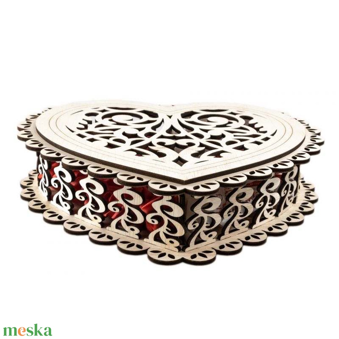 Lézervágott romatikus ajándék kosár rózsákkal, 28x28cm - esküvő - emlék & ajándék - doboz - Meska.hu Lézervágott romatikus ajándék kosár rózsákkal, 28x28cm - esküvő - emlék & ajándék - doboz - Meska.hu