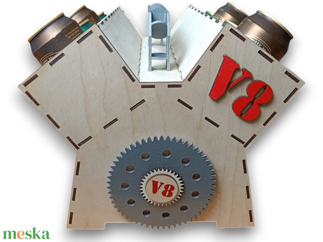 V8 Motor sörtartó  Ahol a sör találkozik a benzingőzzel! - otthon & életmód - konyhafelszerelés, tálalás - italos kellékek - sörtartó - Meska.hu