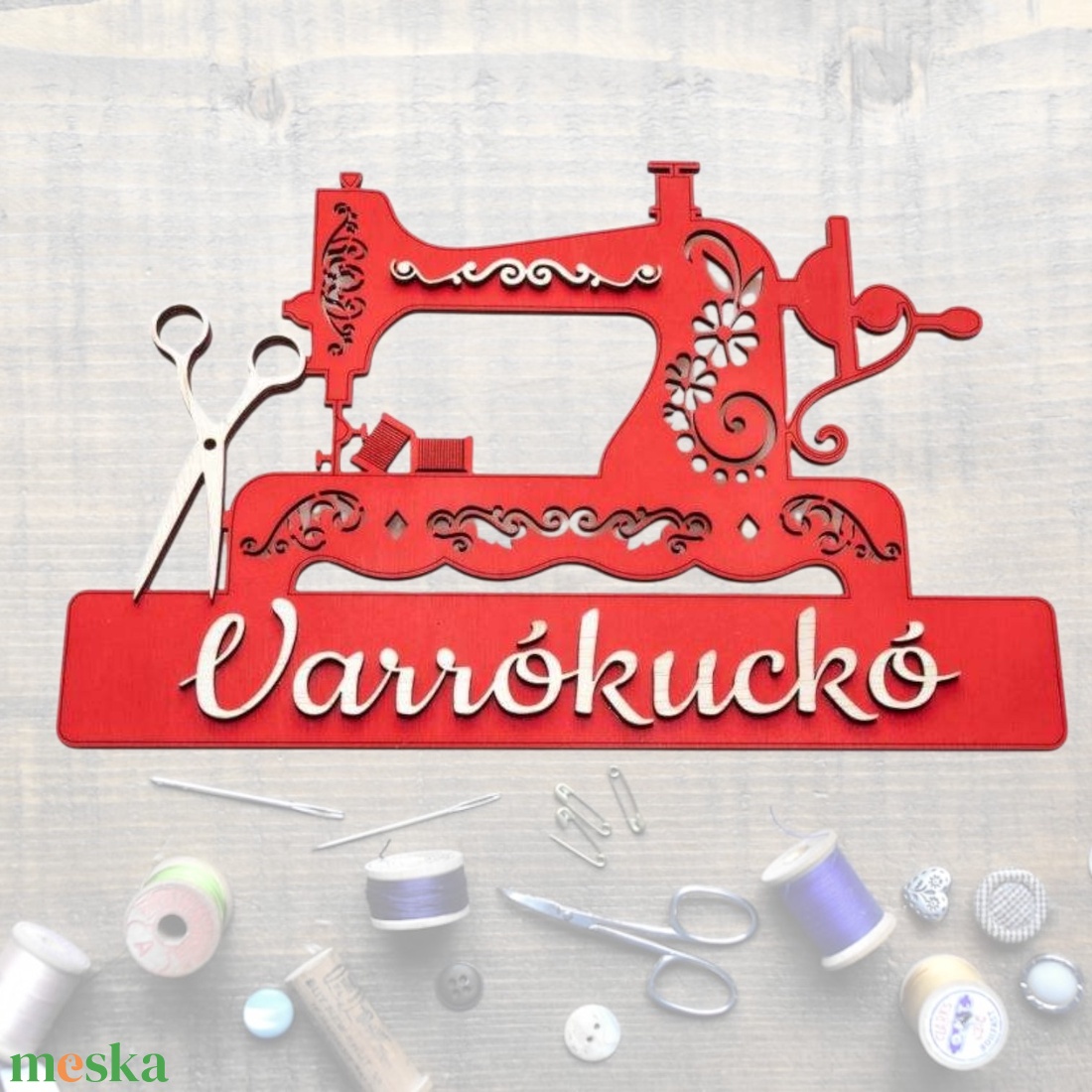 Varrószoba Ajtódísz, Lézervágott, Többrétegű (30x20 cm) - esküvő - dekoráció - tábla & jelzés - Meska.hu