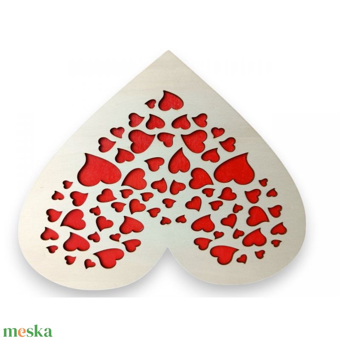 Lézervágott szív alakú ajándék doboz, 25x20x5cm - esküvő - emlék & ajándék - doboz - Meska.hu