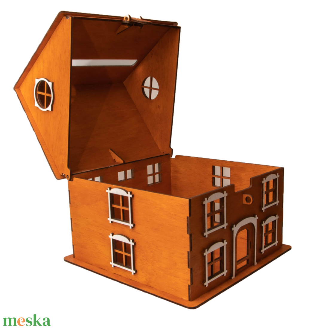 Esküvői pénzátadó házikó, nászajándék, pénzgyűjtő doboz, személyre szabható - esküvő - emlék & ajándék - nászajándék - nászajándék gyűjtők - Meska.hu