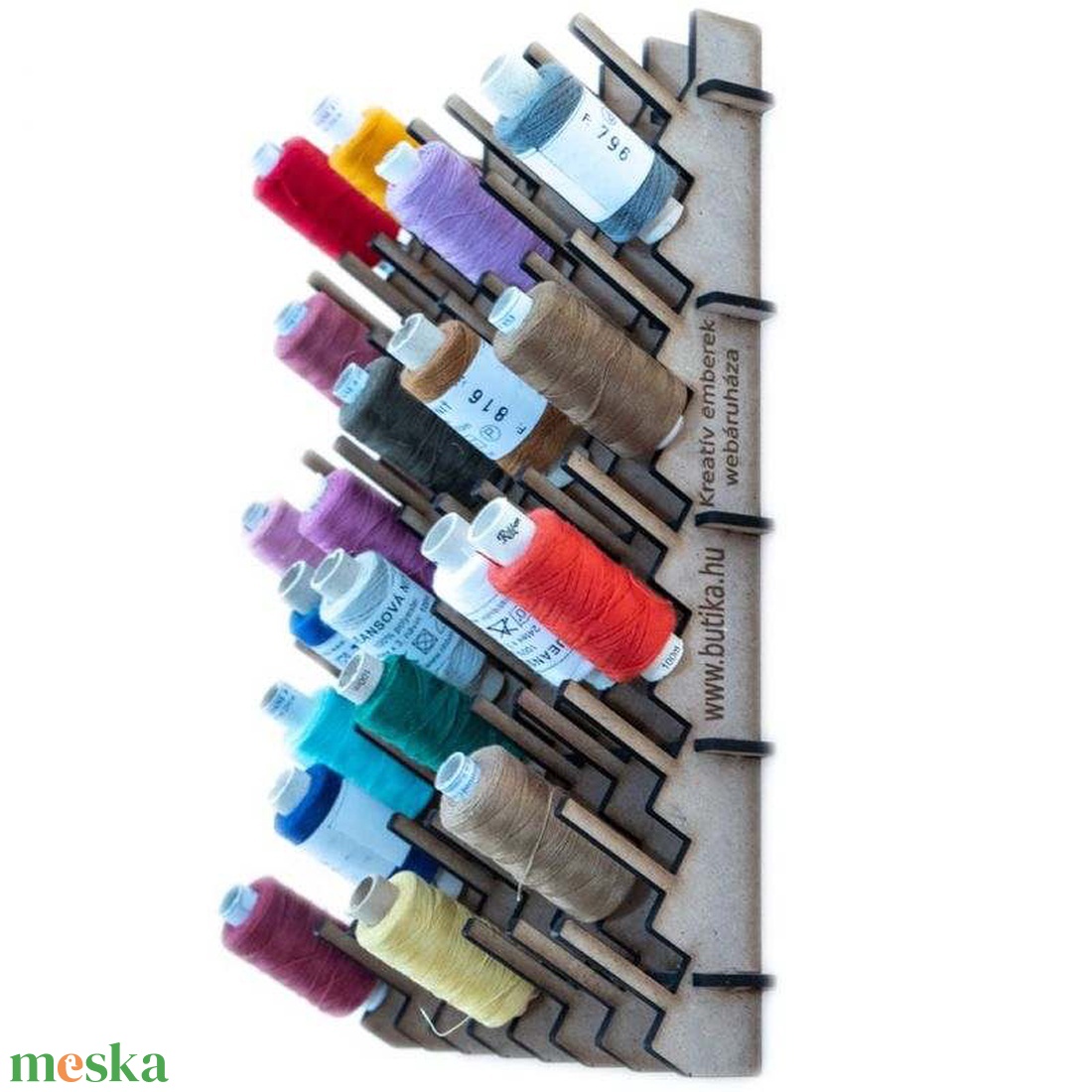 Cérnatartó állvány, 72 normál méretű spulni cérnához - otthon & életmód - lakástextil - varrókellék - Meska.hu