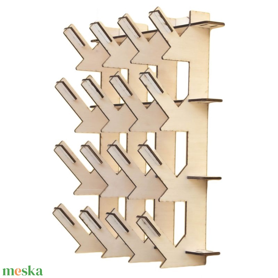 Cérnatartó fali állvány, 30x38cm, nagy kúpos kiszerelésű cérnákhoz, 16 spulni - otthon & életmód - lakástextil - varrókellék - Meska.hu