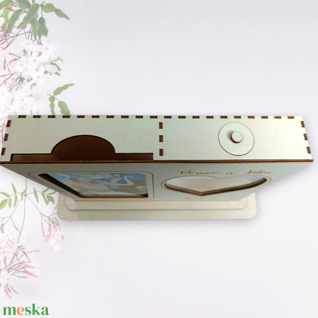 Fényképes Homokceremónia Kellék: Lézervágott Homoköntő Doboz - esküvő - emlék & ajándék - nászajándék - ceremónia szett - Meska.hu