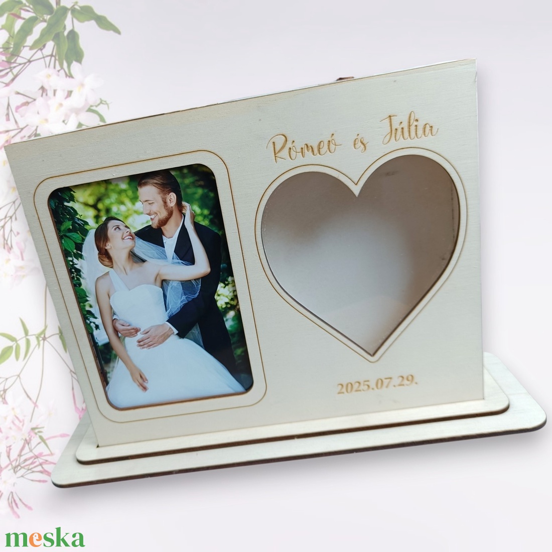 Fényképes Homokceremónia Kellék: Lézervágott Homoköntő Doboz - esküvő - emlék & ajándék - nászajándék - ceremónia szett - Meska.hu