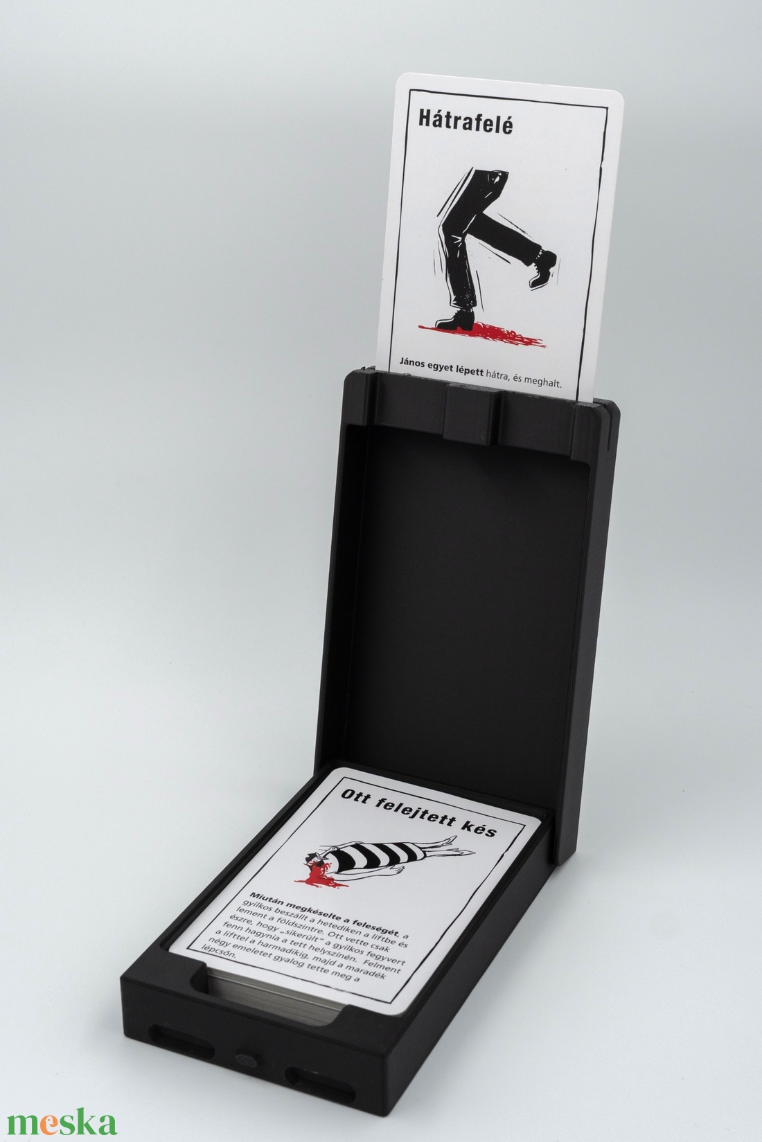Fekete történetek társasjáték utazó doboz - játék & sport - táblajáték és kártyajáték - társasjátékok - Meska.hu
