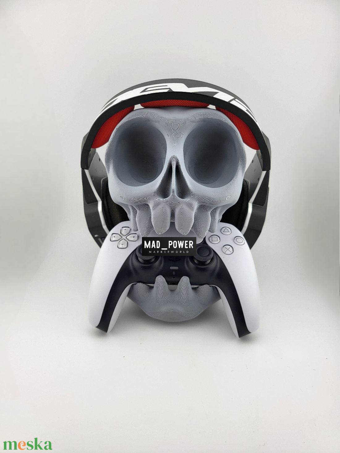 Ps5 kontroller tartó- Koponya fejhallgató  -  - Meska.hu
