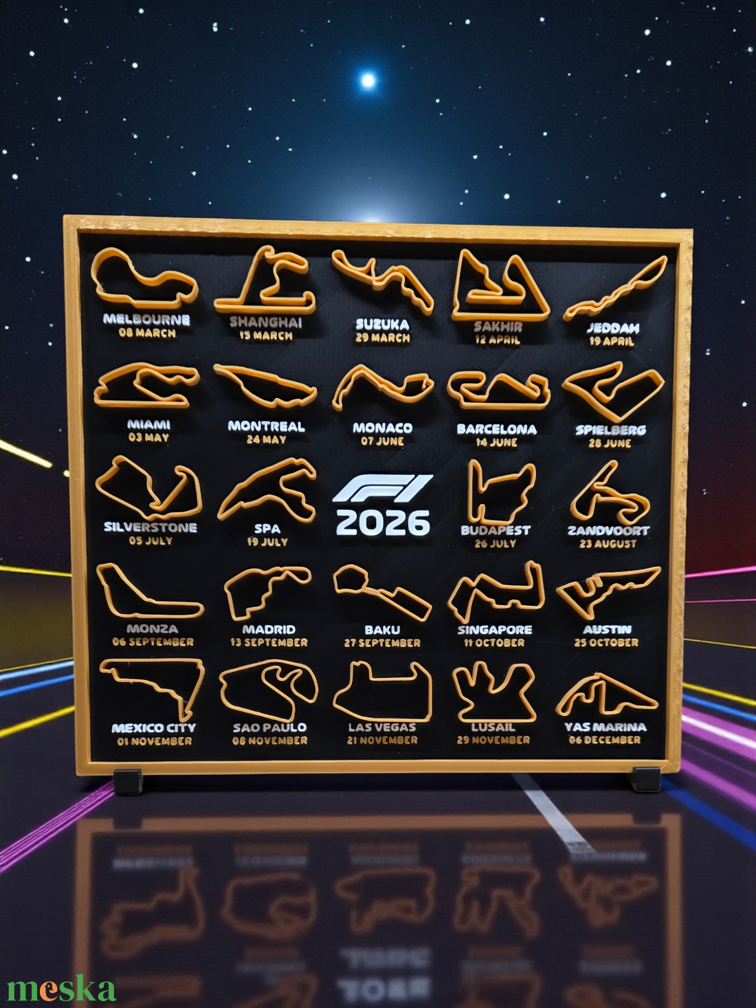 Forma 1  2026-os versenynaptár - otthon & életmód - dekoráció - asztal és polc dekoráció - díszdoboz - Meska.hu