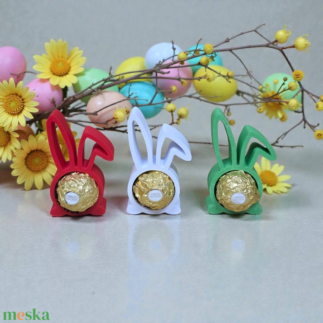 Húsvéti nyuszi csokitartó - otthon & életmód - papír, írószer - ajándékozás kellékei - ajándékkísérő - Meska.hu