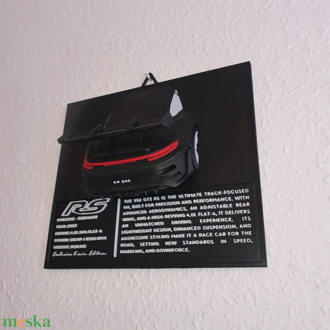 Porsche 992 GT3 RS fali 3D kép - otthon & életmód - dekoráció - kép & falikép - 3d képek - Meska.hu