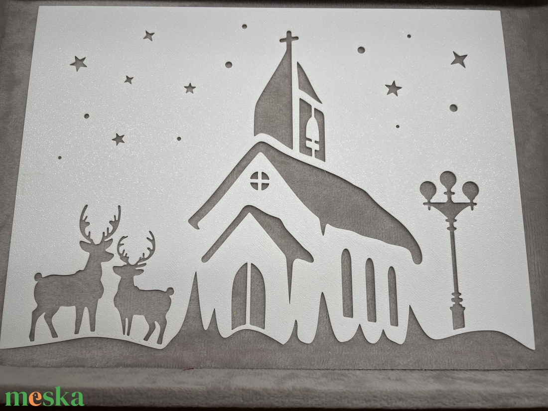 3D nyomtatott karácsonyi és ünnepi sablonok ablakra, tükörre - hóspray-hez, krétafilchez - otthon & életmód - dekoráció - ajtó- és ablak dekoráció - ablakdísz - Meska.hu