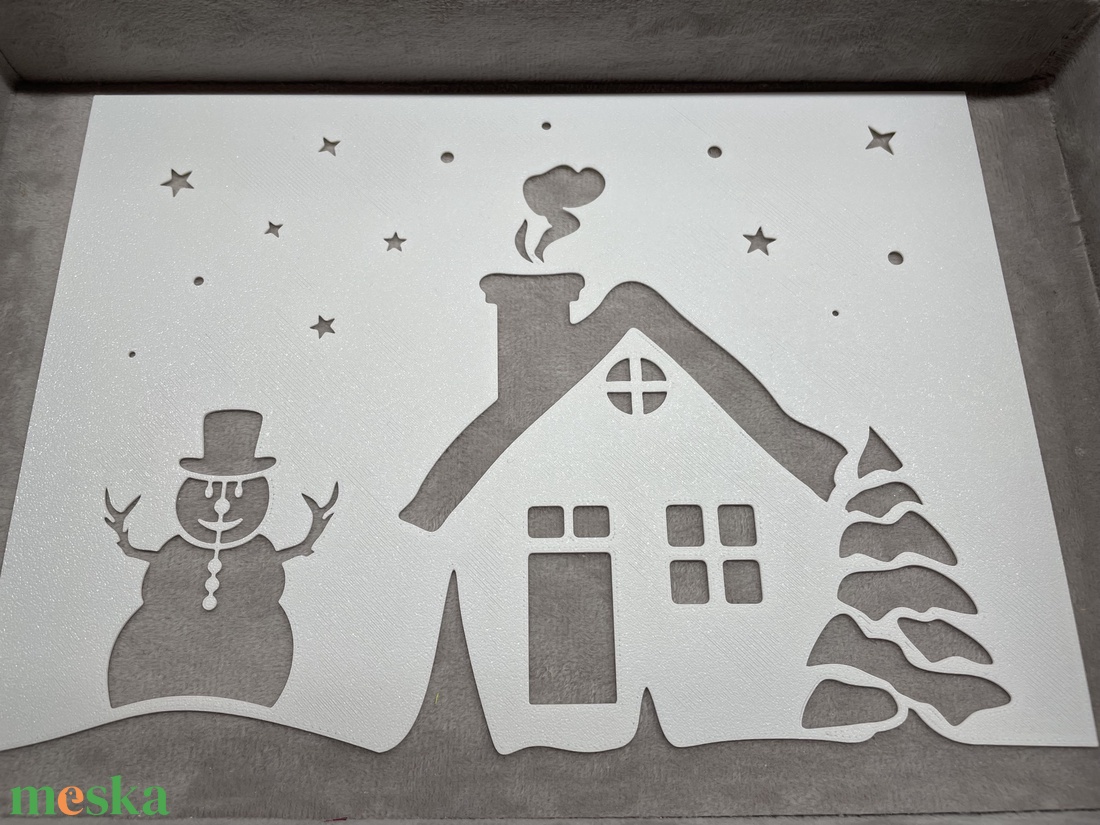 3D nyomtatott karácsonyi és ünnepi sablonok ablakra, tükörre - hóspray-hez, krétafilchez - otthon & életmód - dekoráció - ajtó- és ablak dekoráció - ablakdísz - Meska.hu
