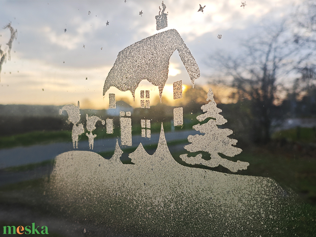 3D nyomtatott karácsonyi és ünnepi sablonok ablakra, tükörre - hóspray-hez, krétafilchez - otthon & életmód - dekoráció - ajtó- és ablak dekoráció - ablakdísz - Meska.hu