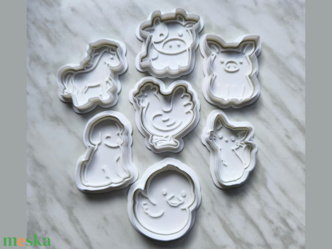 3D nyomtatott sütikiszúró és szaggató  � Farm állatos - otthon & életmód - konyhafelszerelés, tálalás - sütés, főzés - sütikiszúró - Meska.hu