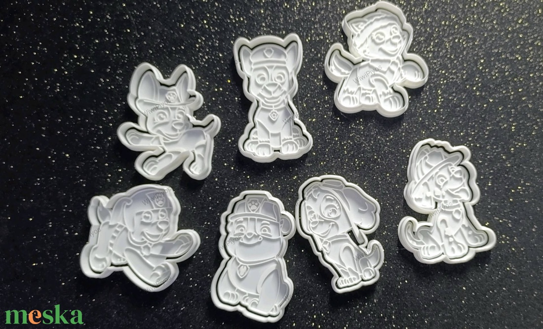 3D nyomtatott sütikiszúró és szaggató � Mancs őrjárat figurák (darabonként rendelhető) - otthon & életmód - konyhafelszerelés, tálalás - sütés, főzés - sütikiszúró - Meska.hu