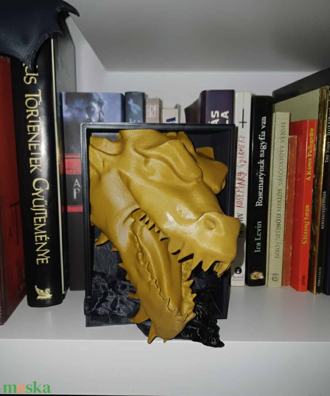 Sárkányos könyvtámasz (book nook) - otthon & életmód - dekoráció - asztal és polc dekoráció - könyvtámasz - Meska.hu