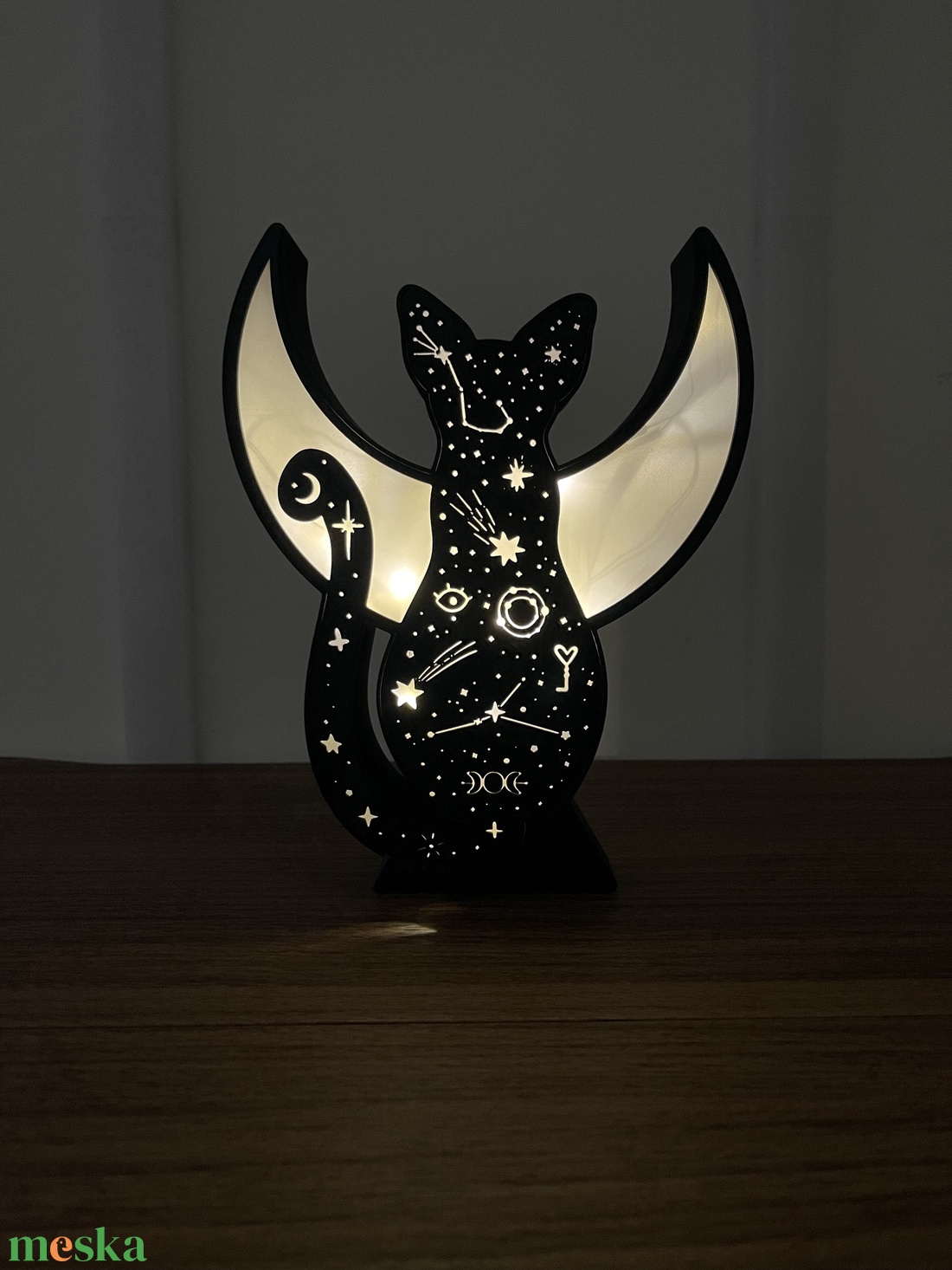 Galaxis cica könyvtámasz (book nook) - otthon & életmód - dekoráció - asztal és polc dekoráció - könyvtámasz - Meska.hu