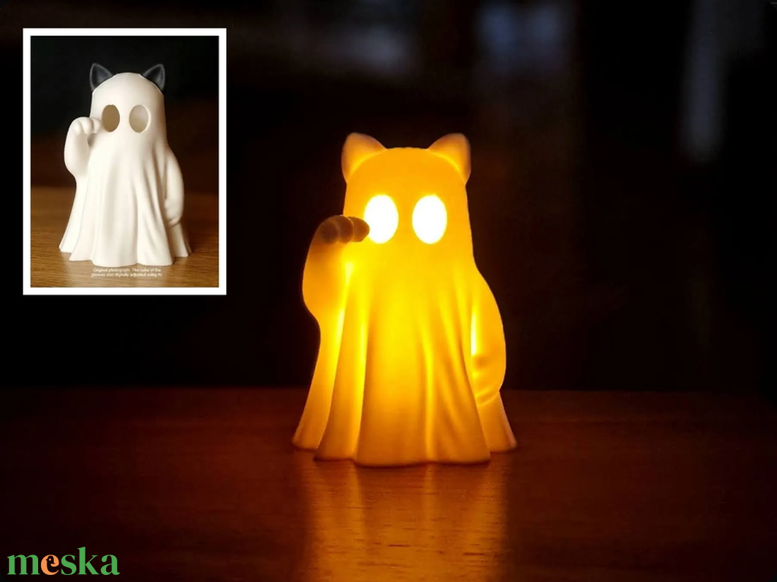 Cica szellem  - otthon & életmód - dekoráció - halloween - halloweeni figurák - Meska.hu