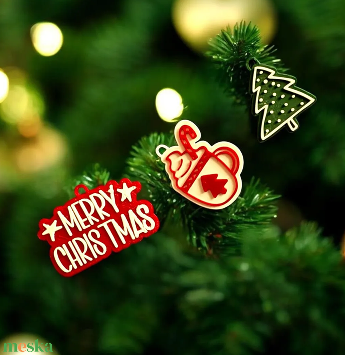 Karácsonyi ajándék jelölő - Merry Christmas - karácsony - karácsonyi ajándékozás - karácsonyi képeslap, üdvözlőlap, ajándékkísérő - Meska.hu