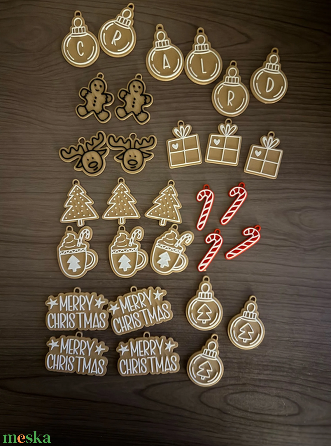 Karácsonyi ajándék jelölő - Merry Christmas - karácsony - karácsonyi ajándékozás - karácsonyi képeslap, üdvözlőlap, ajándékkísérő - Meska.hu