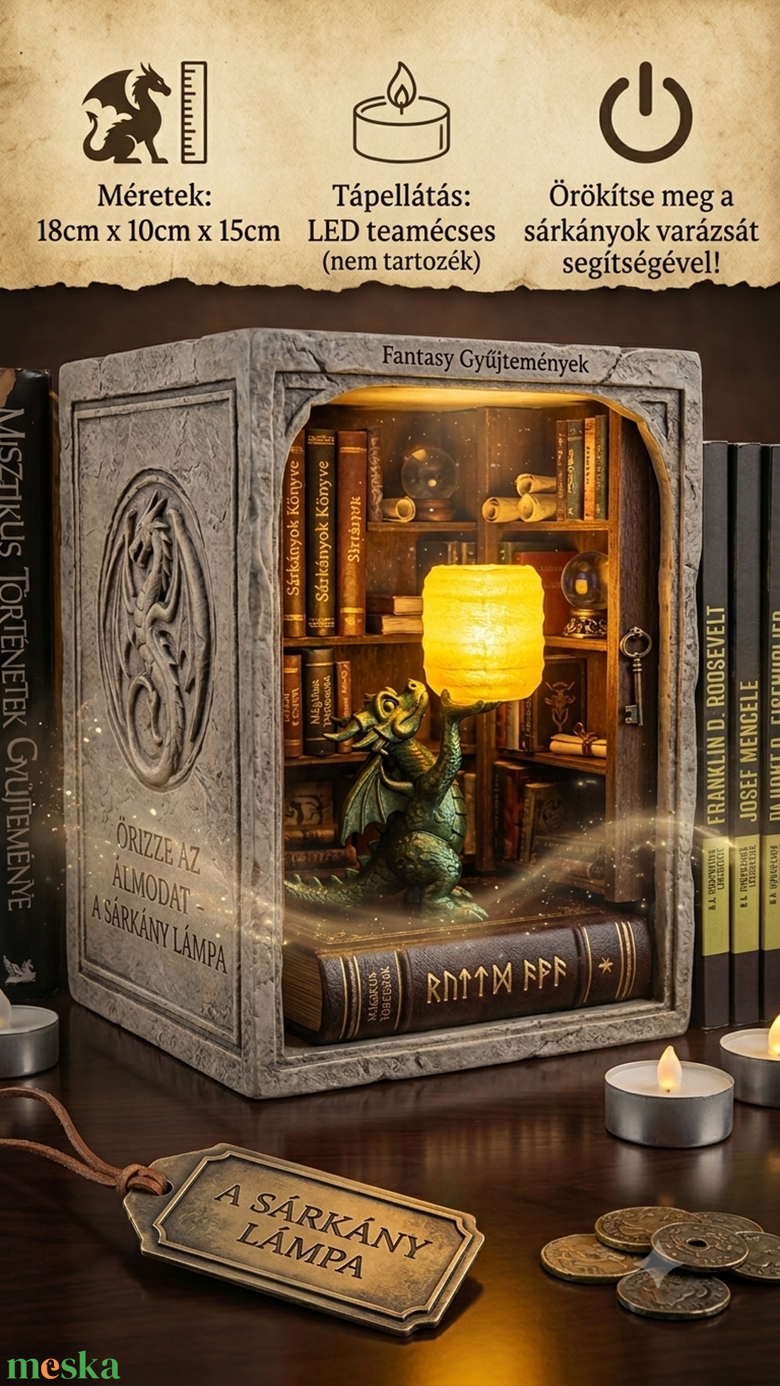 3D nyomtatott sárkány lámpa - otthon & életmód - lámpa - hangulatlámpa - Meska.hu