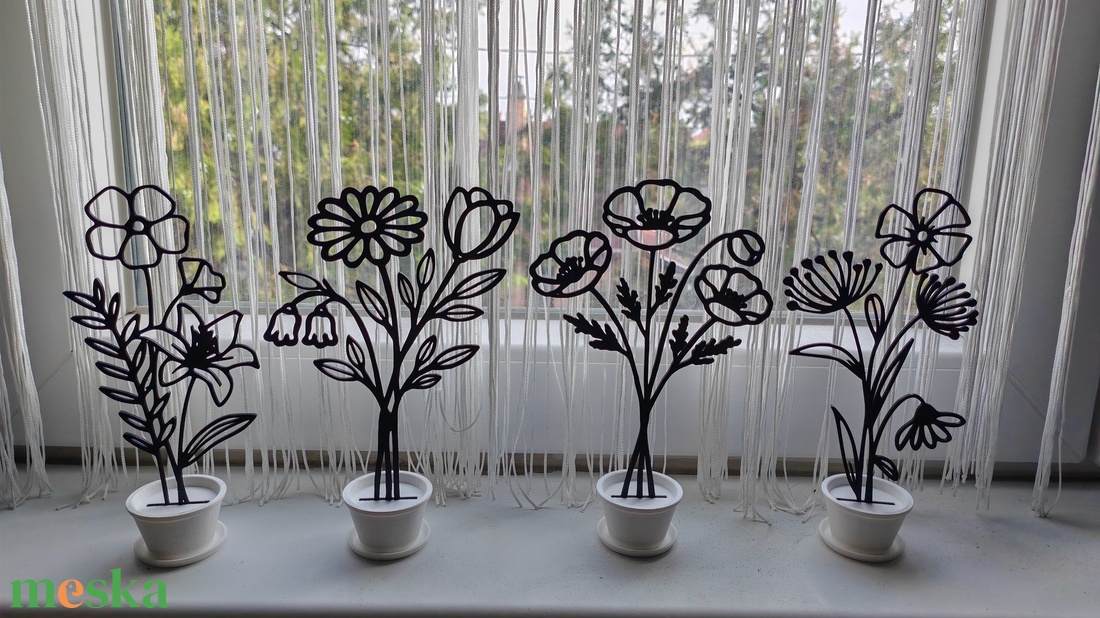 Virág dekoráció - otthon & életmód - dekoráció - ajtó- és ablak dekoráció - ablakdísz - Meska.hu