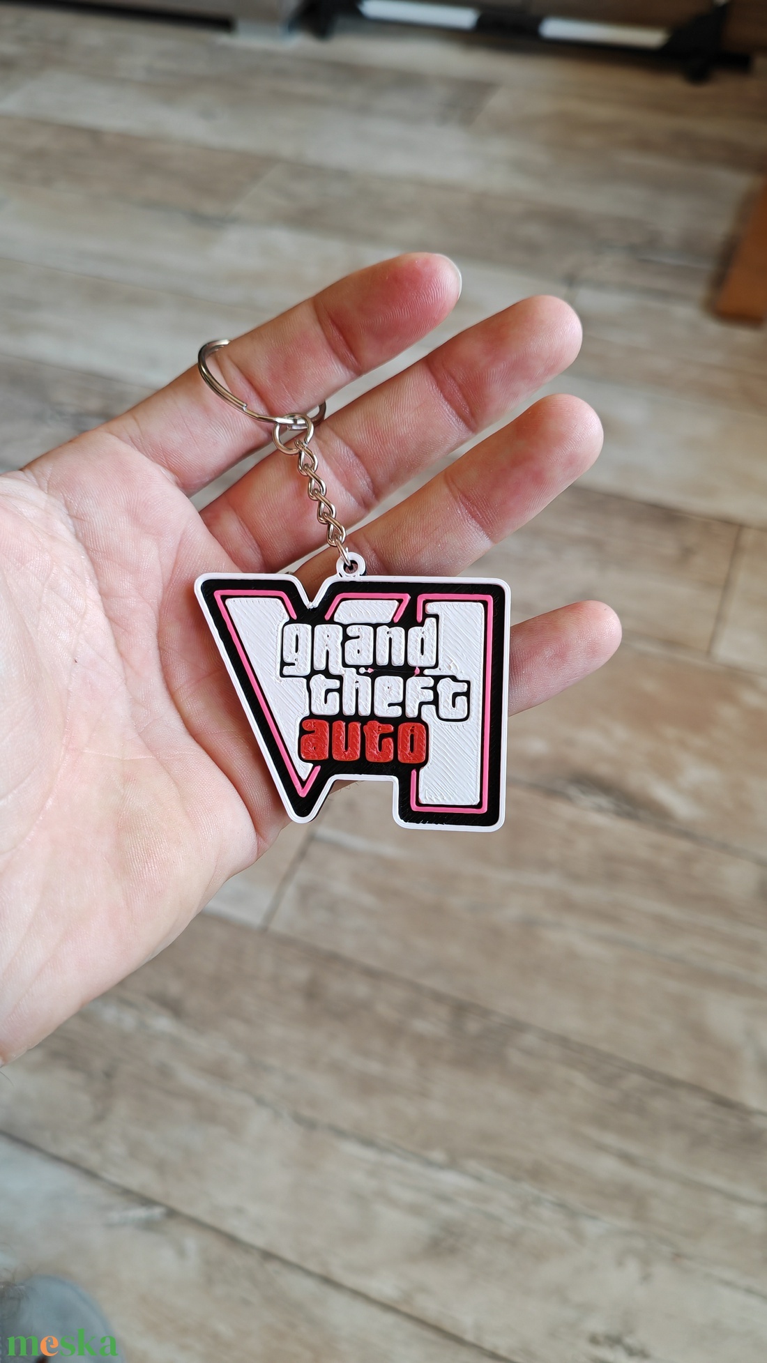 GTA VI Stílusú 3D kulcstartó - táska & tok - kulcstartó & táskadísz - kulcstartó - Meska.hu