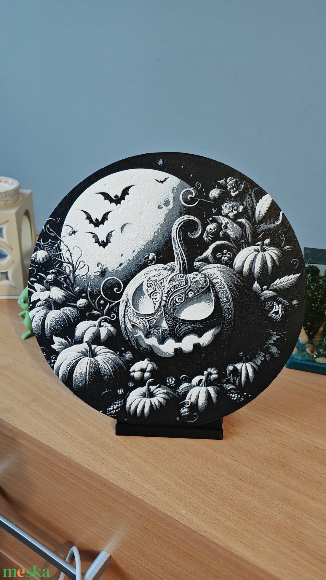 Kézműves Halloweeni Tökös Ajtó- és Asztaldísz - otthon & életmód - dekoráció - halloween - halloweeni ajtódíszek és ablakdíszek - Meska.hu