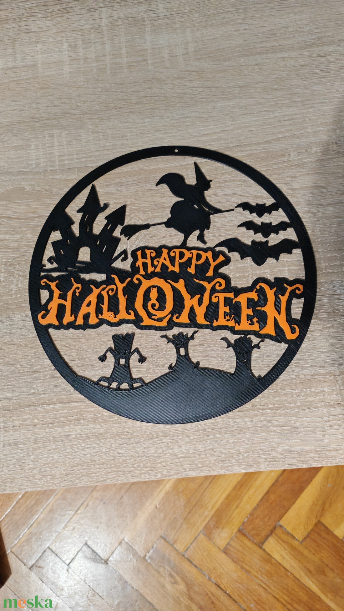 Kétfunkciós Halloween Dísz (23.5cm) - otthon & életmód - dekoráció - halloween - halloweeni ajtódíszek és ablakdíszek - Meska.hu