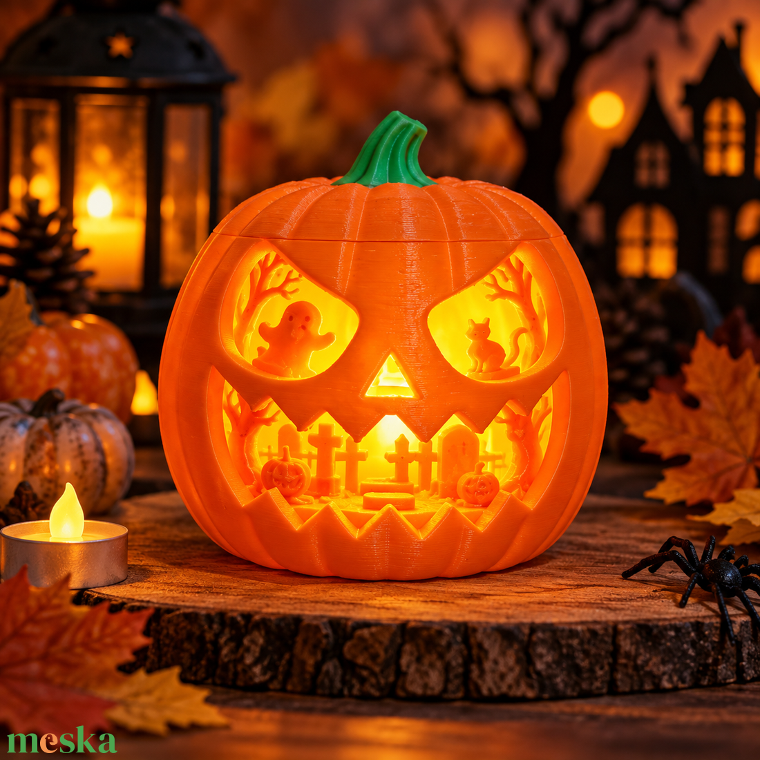 Halloweeni Tök Dekoráció - otthon & életmód - dekoráció - halloween - halloweeni dekoráció - Meska.hu