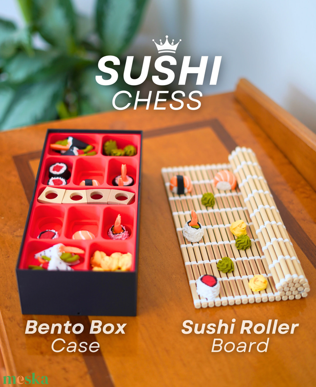 Sushi Sakk - Sushiroll témájú, utazáshoz hordozható sakkkészlet - Akciós ár - - játék & sport - táblajáték és kártyajáték - sakk - Meska.hu