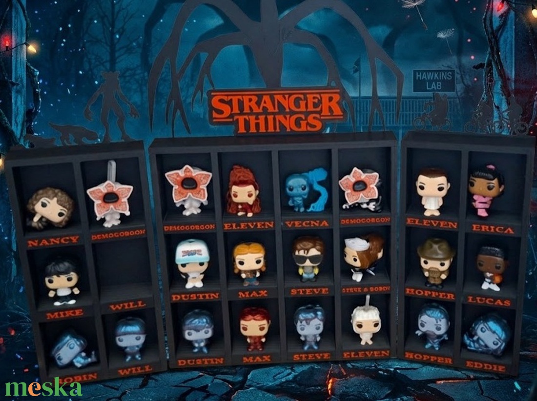 Stranger Things gyüjtői Kinder Joy Funko figura tartó, 24 figurának -  - Meska.hu