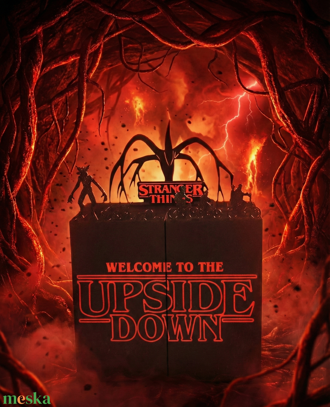 Stranger Things gyüjtői Kinder Joy Funko figura tartó, 24 figurának - otthon & életmód - dekoráció - asztal és polc dekoráció - díszdoboz - Meska.hu