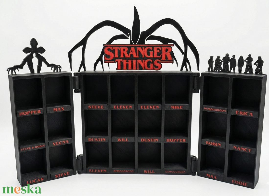 Stranger Things Demogorgonos gyüjtői Kinder Joy Funko figura tartó, 24 figurának - otthon & életmód - dekoráció - asztal és polc dekoráció - díszdoboz - Meska.hu