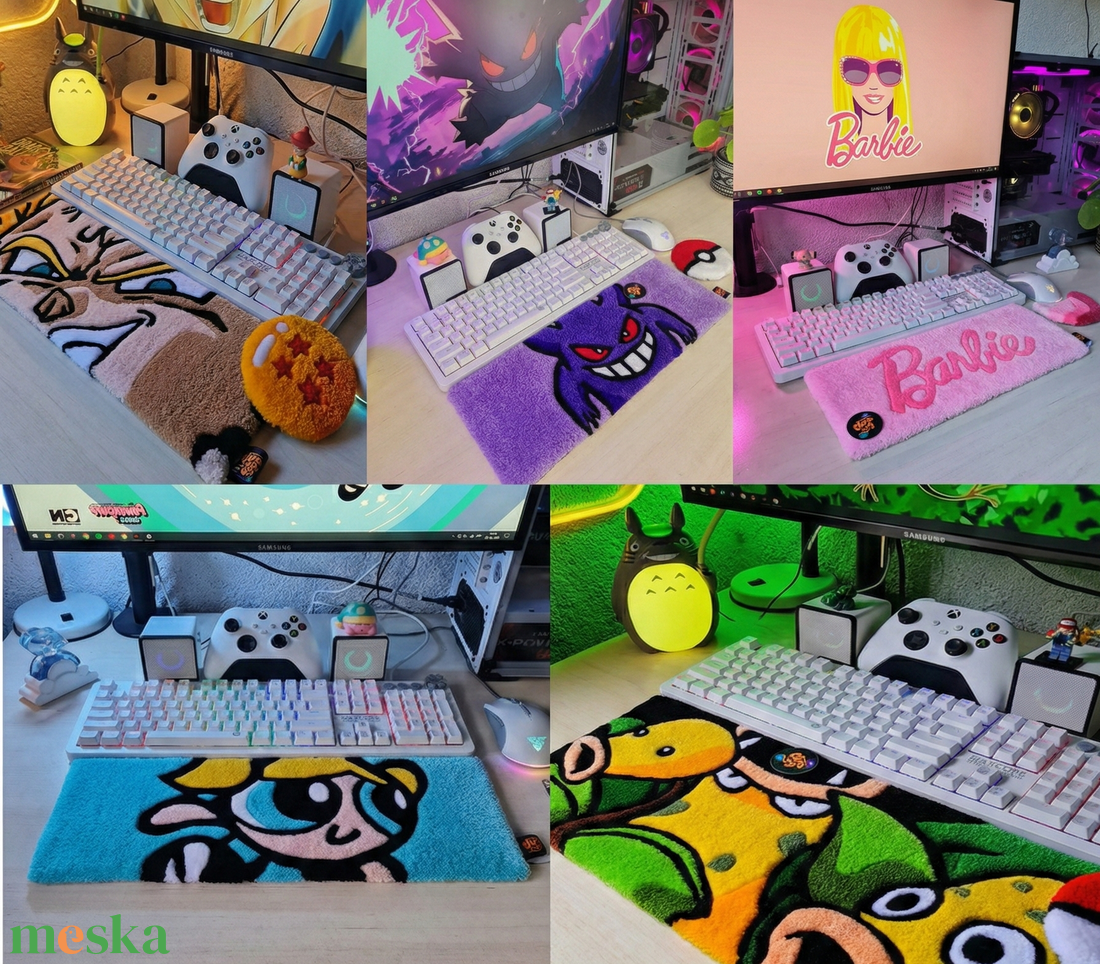 MENŐ SZŐNYEG az asztalodra  - Billentyűzethez - Gamer setup, keyboard Anime, film, mese sorozat - otthon & életmód - lakástextil - szőnyeg - más típusú szőnyeg - Meska.hu