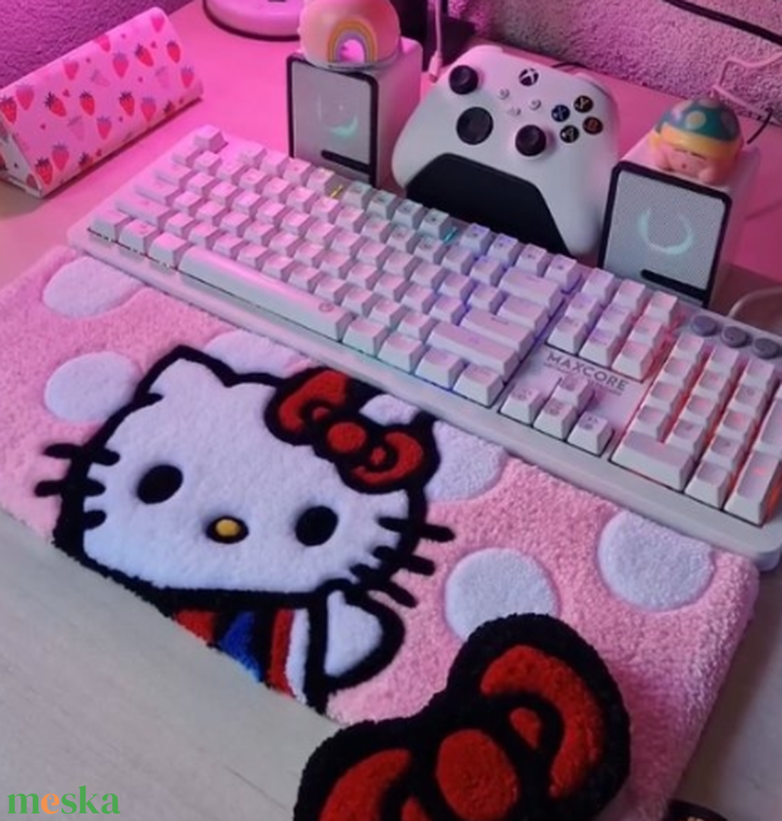 MENŐ SZŐNYEG az asztalodra  - Billentyűzethez - Gamer setup, keyboard Anime, film, mese sorozat - otthon & életmód - lakástextil - szőnyeg - más típusú szőnyeg - Meska.hu