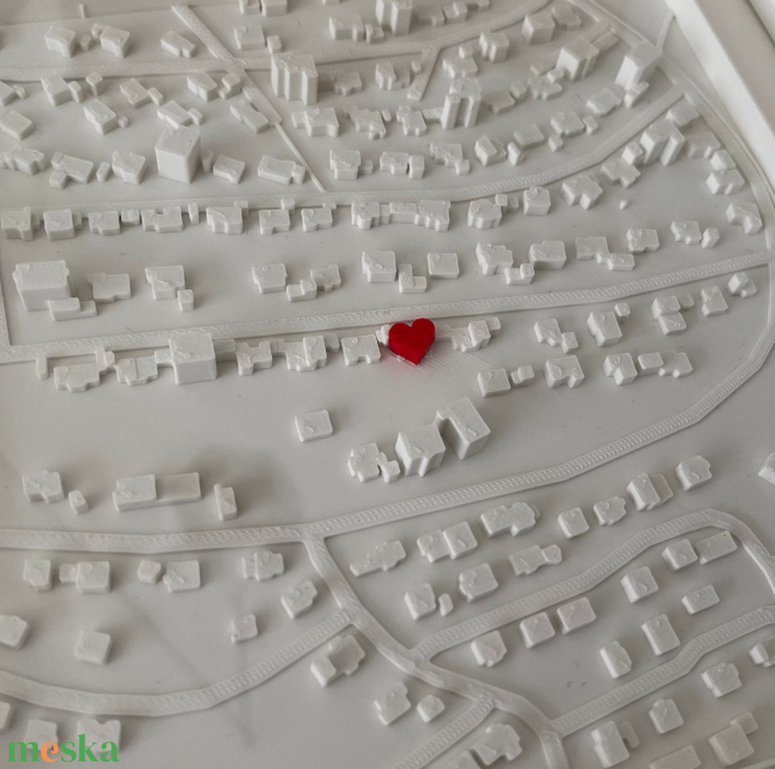 Személyre szabott kép / 3D város / Koordináták / Eredeti / Személyre szabott ajándékok / Nászajándék - esküvő - emlék & ajándék - köszönőajándék - Meska.hu